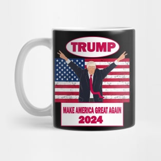 Trump Political 2024 Presidential Campaign America Flag Mug